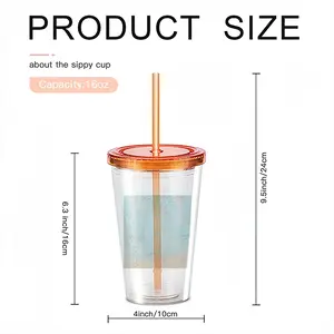 Blue Crush Double Layer Plastic Cup