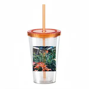 Mercedes With Lilies Double Layer Plastic Cup