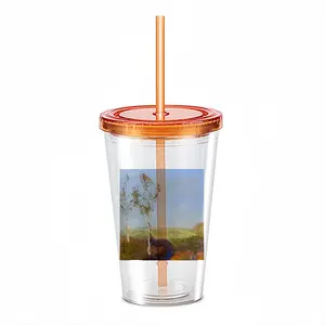 White Gum Trees Double Layer Plastic Cup