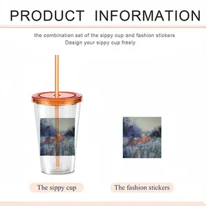 Moody Landscape Double Layer Plastic Cup