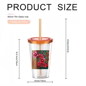 Climatis On Fence Double Layer Plastic Cup