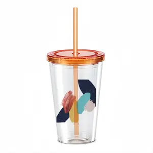 Square Double Layer Plastic Cup