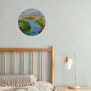 River Round Iron Painting