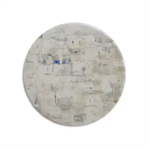 White Medina Round Iron Painting