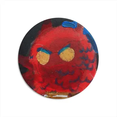 Derrida Bird Round Iron Painting