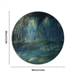 Moon Of Rivers And Jungles Round Iron Painting