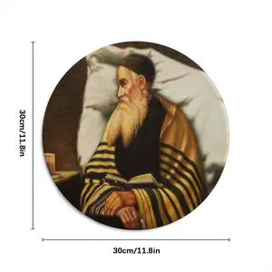 Rabbi From Galicia Round Iron Painting