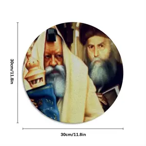 Rabbis Shneerson Round Iron Painting