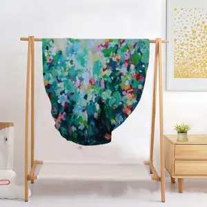 Infinite Garden #7 Flannel Blanket (Round)