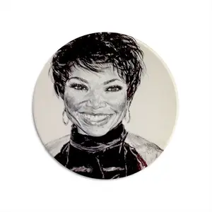 Tisha Campbell-Martin Round Iron Painting