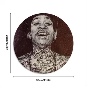 Wiz Khalifa Portrait Round Iron Painting