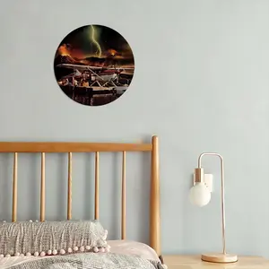 Island Escape Round Iron Painting