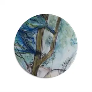 Paradise Meadows Ii Round Iron Painting