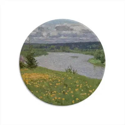 The River Sylva Noon Round Iron Painting