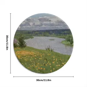 The River Sylva Noon Round Iron Painting