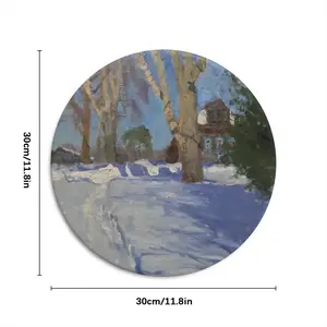 Village Samsonovo Round Iron Painting