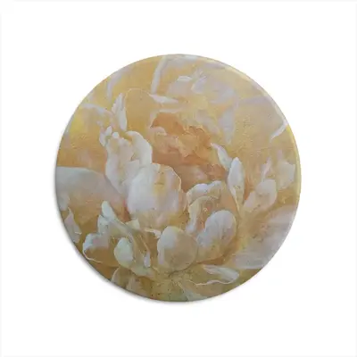 Gold Flower Round Iron Painting