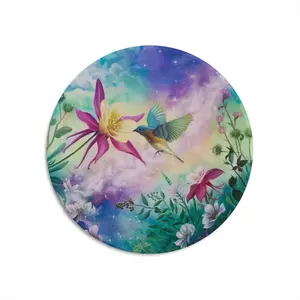 Blossoming Of Life Round Iron Painting