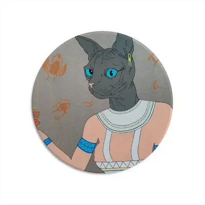 Bastet Round Iron Painting