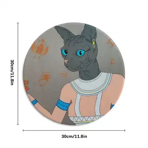 Bastet Round Iron Painting