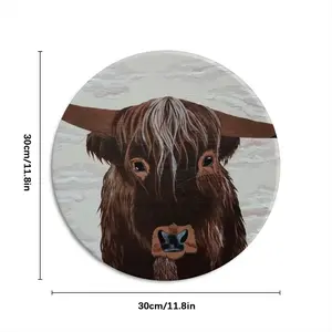 Bull - Red Bull Taurus Animals Buffalo Wild Round Iron Painting