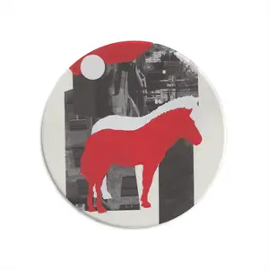 Wwf Przewalskis Horse Round Iron Painting