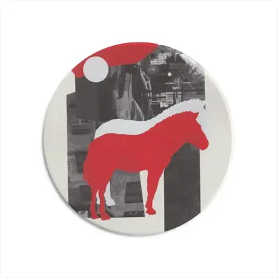 Wwf Przewalskis Horse Round Iron Painting