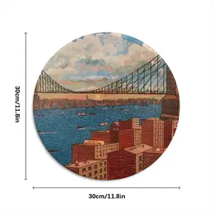 The Brooklyn Bridge Round Iron Painting