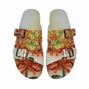 Men Autumn Flower Cork Sandals