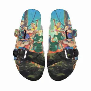 Men We All Sing One Song Cork Sandals