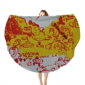 Distopia Flannel Blanket (Round)