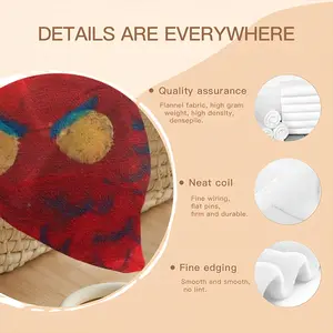 Derrida Bird Flannel Blanket (Round)