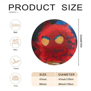 Derrida Bird Flannel Blanket (Round)