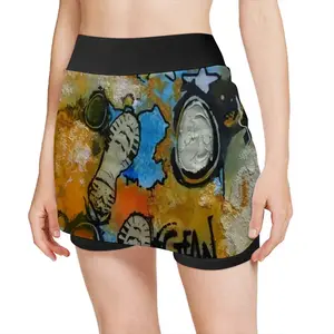 Women I Walk On The Moon Sports Skirt