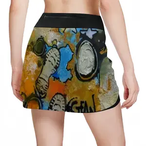 Women I Walk On The Moon Sports Skirt