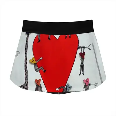 Women Love Is All Around Sports Skirt