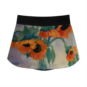 Women Sunflowers Sports Skirt