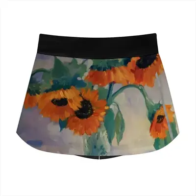 Women Sunflowers Sports Skirt