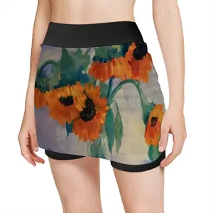 Women Sunflowers Sports Skirt