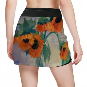 Women Sunflowers Sports Skirt