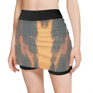 Women Bermuda Dragon Sunset Sports Skirt