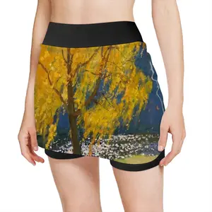 Women Golden Rain Sports Skirt