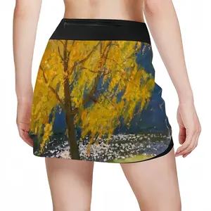 Women Golden Rain Sports Skirt