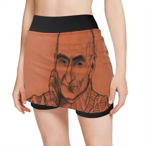 Women Portrait Of Sergei Sports Skirt