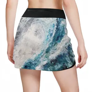 Women Liquid Language Sports Skirt