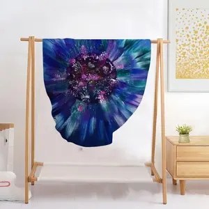 A Splash Of Energy Flannel Blanket (Round)