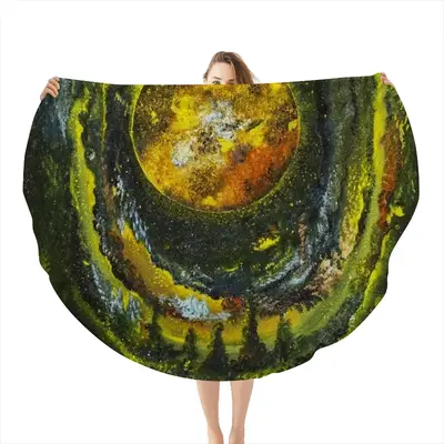 The Universe Of The Cell Flannel Blanket (Round)