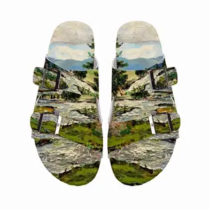 Men Scenic Mountain River Cork Sandals