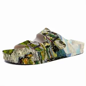 Men Scenic Mountain River Cork Sandals