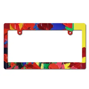 Poppies Japanese License Plate Frame (Wide)